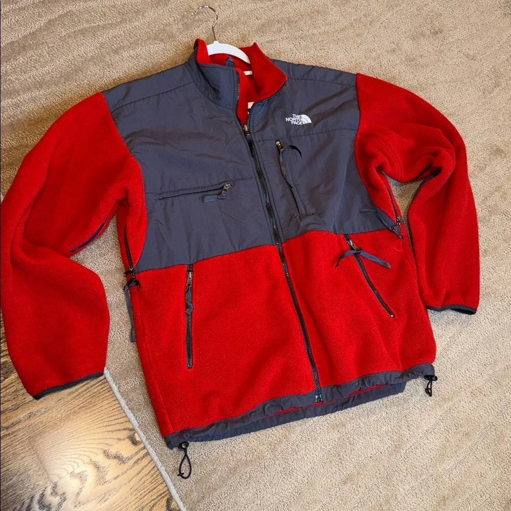 The North Face Fleece Jacket Men’s Large‎ Grey/Red